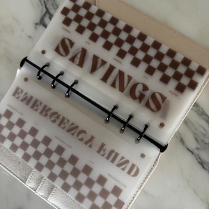 チェック柄マットベラム紙現金封筒 | ベラム紙封筒 | マネー封筒 | 予算システム | A6 | 個人用 | パーソナライズ | カスタマイズ | 予算