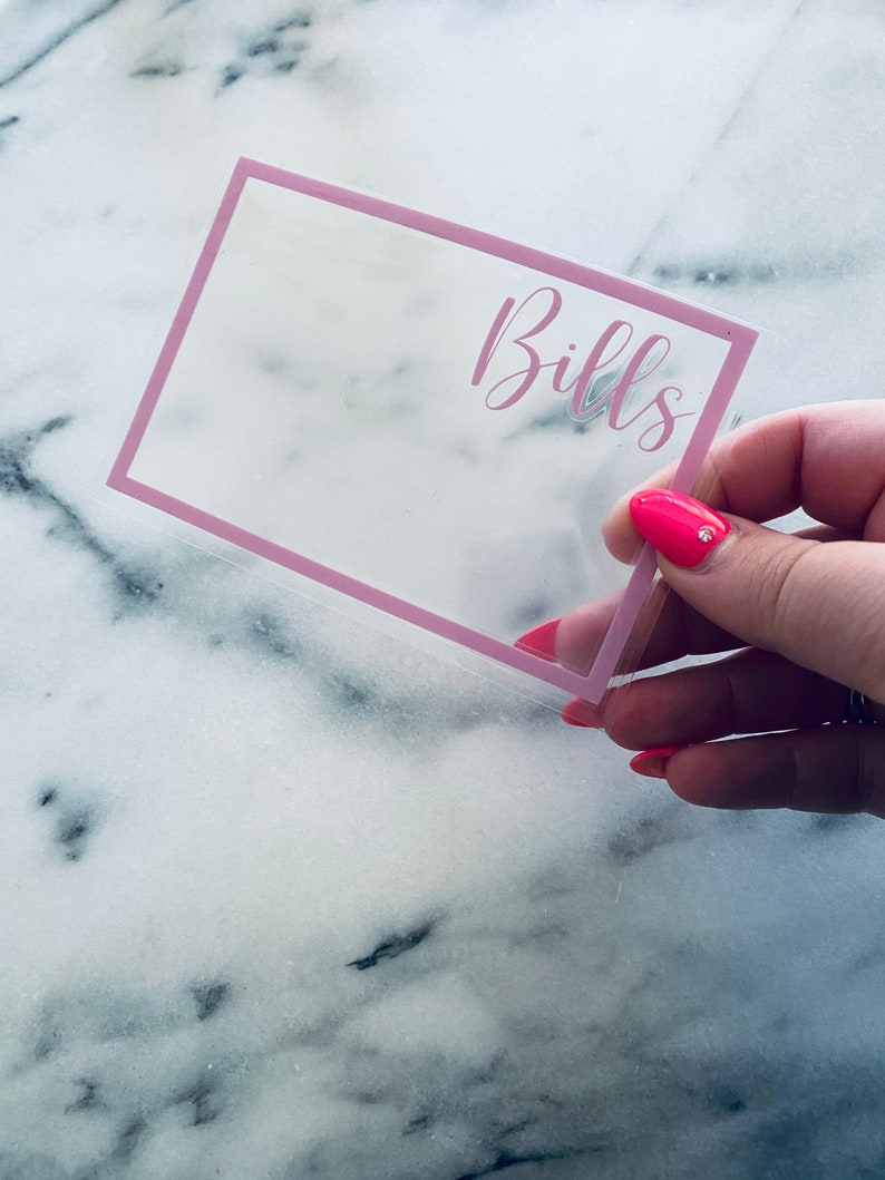 MINI Clear Cash Envelopes Money Envelopes Budget System Etsy