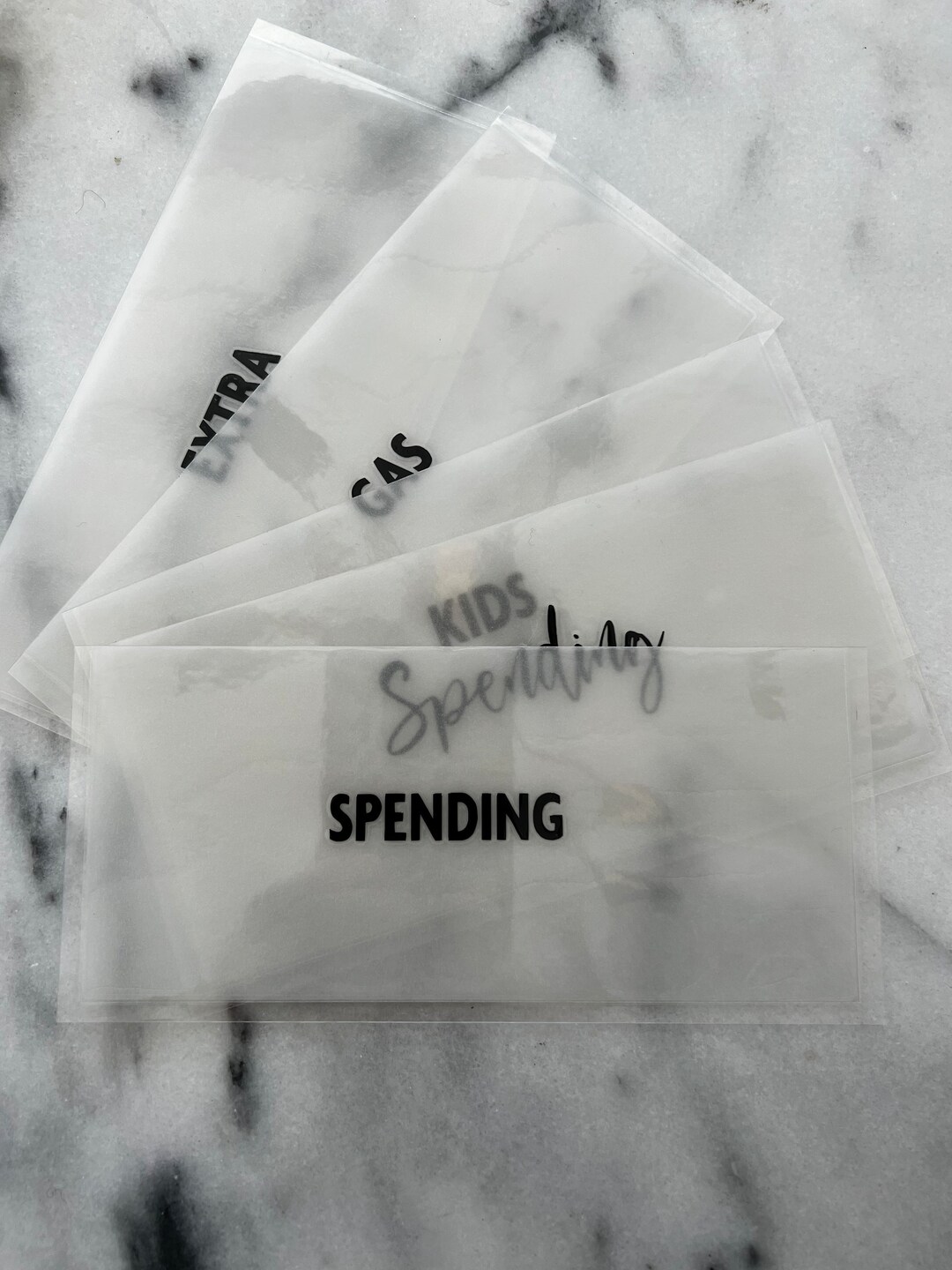 Vellum Cash Envelopes Set Money Envelopes Budget System Etsy