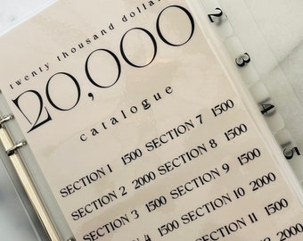 20k A5 savings binder | holiday challenge  | Cash Envelopes | Sinking Funds Budget System