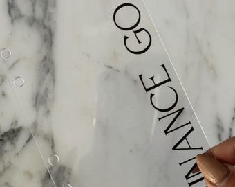 Finance Goals Clear Acrylic A6 Planner Dashboard