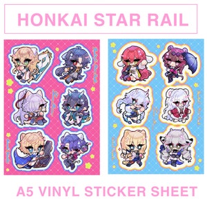 Honkai Star Rail A5 Sticker Sheet