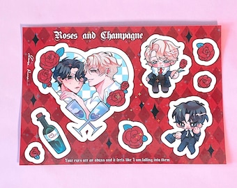 アクリルスタンド、バラとシャンパン、漫画、BL、チョン・イウォン