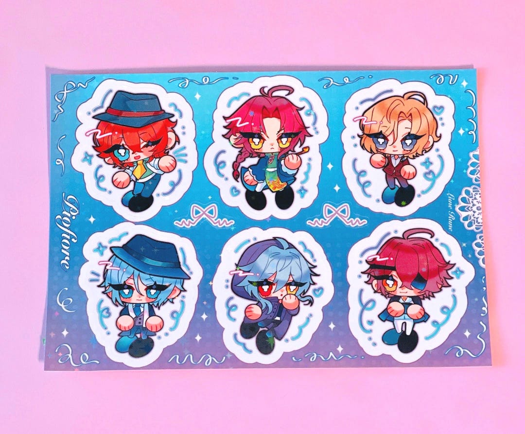 Piofiore Holographic Sticker Sheet (A6) - Etsy