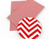 RED WHITE Chevron Canvas Sheet, Red and White Chevron Fabric Sheet, Synthetic Leather Sheet, Faux Bows