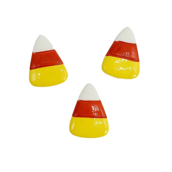 CANDY CORN Flat Back Resin, Candy Corn Embellishment, DIY Hair Bows, Jewlery, Resin, Pumpkin Appliqe, Headband Supply