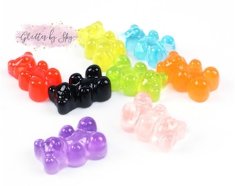 Miniature Gummy Bear Resin: Flat Back Candy Embellishment for DIY Crafts
