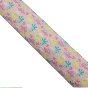 DINOSAUR Faux Leather Sheet, Synthetic Leather Sheet, Faux Bows