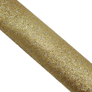 GOLD SILVER Fine Glitter Canvas Sheets, Solid Dots Glitter Faux Leather Sheet, Glitter Fabric Leather, Hair Bows, DIY Earrings