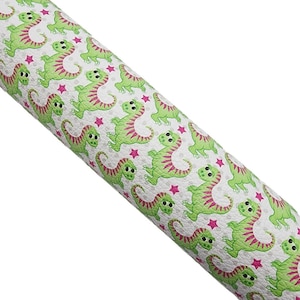 DINOSAUR Faux Leather Sheet, Synthetic Leather Sheet, Faux Bows