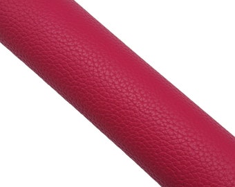 Raspberry Pink Textured Faux Leather Sheet: DIY Craft Supply