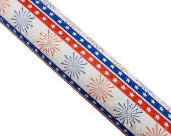 Patriotic Fireworks Faux Leather Sheet, DIY Crafts
