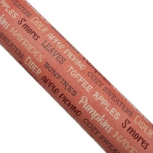 FALL WORDS Faux Leather Sheet, Fall Synthetic Leather, Hair Bows