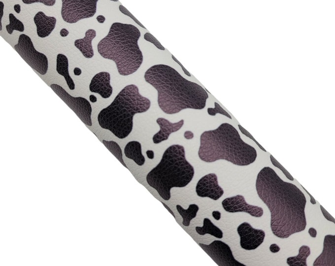 COW Black and White Print Faux Leather Sheets Cow Print Etsy