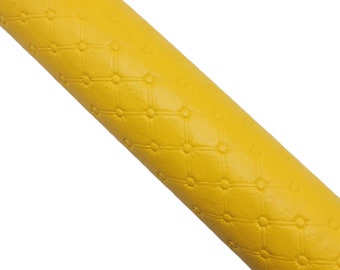 Feuille de cuir synthétique YELLOW Bump Texture, Feuille de cuir Yellow Bump, Cuir synthétique, Arcs de cheveux DIY, Planificateur