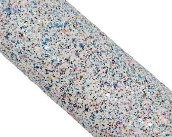 Rainbow Chunky Glitter Canvas Sheet: DIY Hair Bow Fabric
