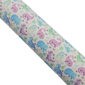 DINOSAUR Faux Leather Sheet, Synthetic Leather Sheet, Faux Bows
