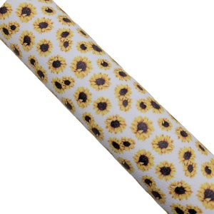 SUNFLOWER Faux Leather Fabric Sheet, Sunflowers Fabric Sheet, Synthetic Leather, Hair Bows, Craft Supply