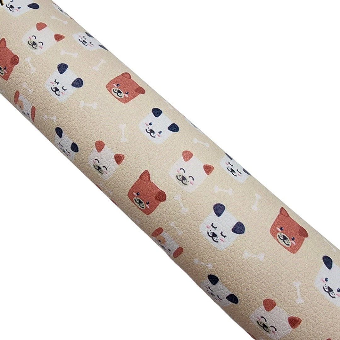 DOGS Print Faux Leather Sheet Synthetic Leather Sheet DIY Etsy