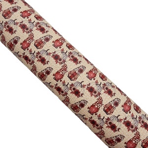 FALL GNOMES and PUMPKINS Faux Leather Sheet, Fall Synthetic Leather, Hair Bows