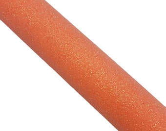 Orange Fine Glitter Fabric Sheet: DIY Hair Bows & Jewelry