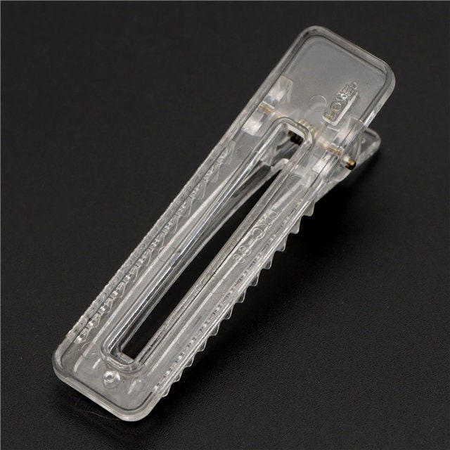 CLEAR Plastic Alligator With Teeth Hair Clip Etsy