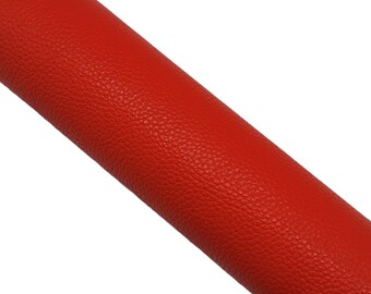 Chili Orange Textured Faux Leather Sheet: Craft Supply