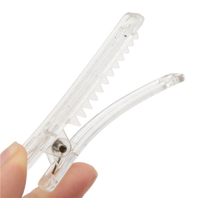 CLEAR Plastic Alligator With Teeth Hair Clip Etsy