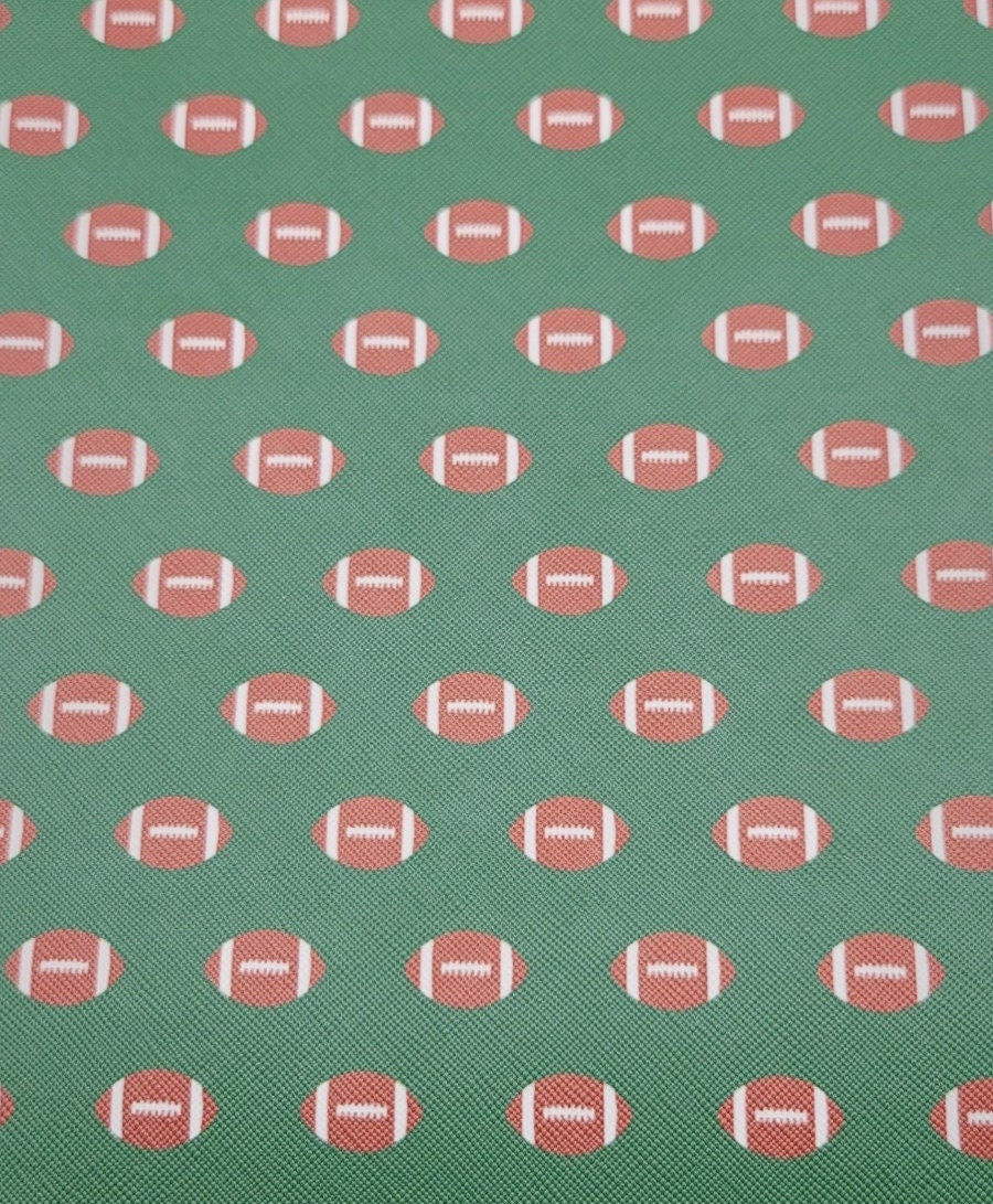 FOOTBALL Faux Leather Sheet Sports Synthetic Leather DIY Etsy