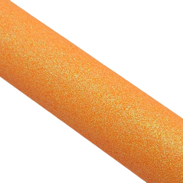 BRIGHT ORANGE Fine Glitter Canvas Sheet, Bright Orange Glitter Fabric Sheet, Orange Fine Glitter, Hair Bow