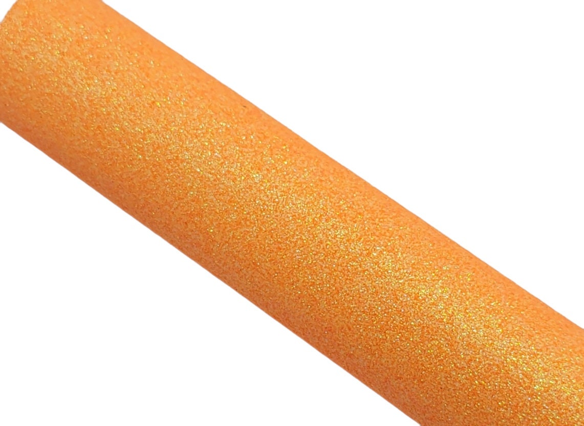 Orange Sparkle Metallic Glitter Vinyl Upholstery & Crafting Fabric –  Fashion Fabrics LLC