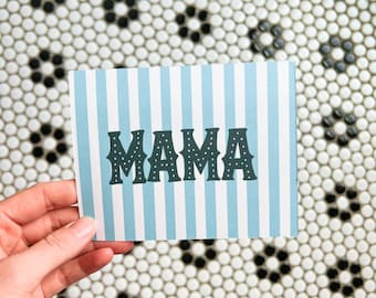 Mama Card | Mothers Day Card | Baby Shower Card | Pennant Flag | Appreciation Card | Last Minute Gift | Digital Download | Printable Card