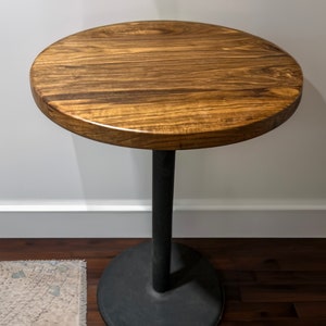 Black Walnut Round Bistro Bar Pub Style Kitchen Table Custom Handmade Ozarks Woodland