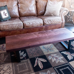 Black Walnut Coffee Table Modern Handmade Custom Ozarks Woodland