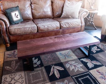 Black Walnut Coffee Table Modern Handmade Custom Ozarks Woodland