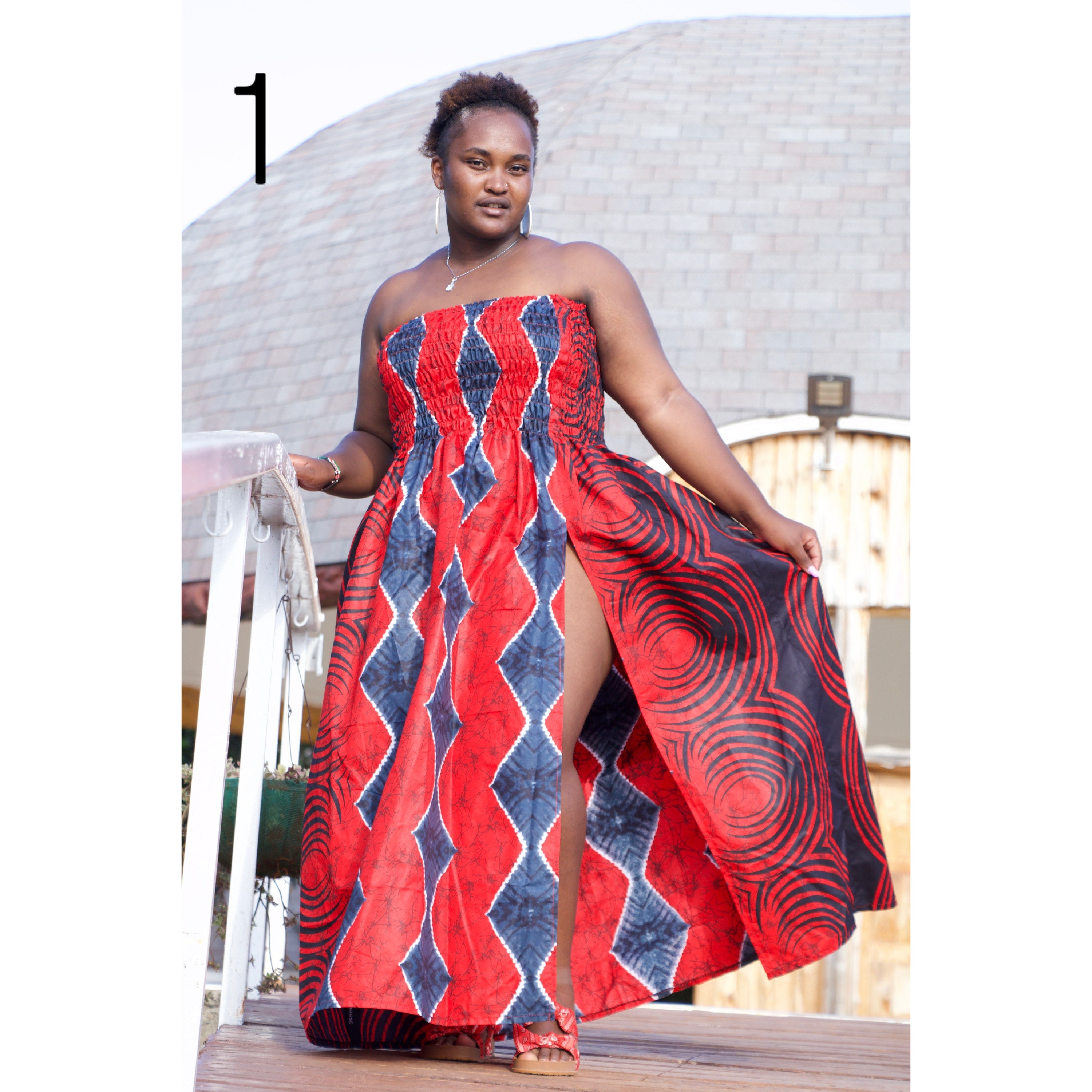 Plus Size Ankara Dress african Print Long Dress womens Dress With Removable Strap maxi Formal Dress maxi Dres With Shirred Top and Side Slit Etsy