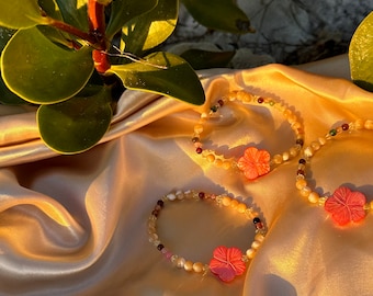 hibiscus flower bracelet