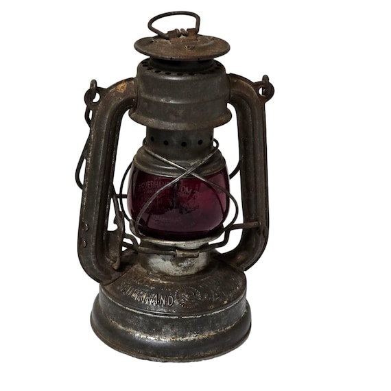Feuerhand Atom 75 Storm Lantern Germany Schott Jena Ruby Red