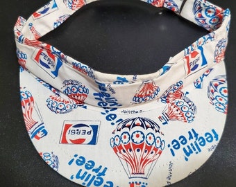 Pepsi Cola vintage anni '70 Unisciti al popolo Pepsi con visiera parasole regolabile Feeling Free