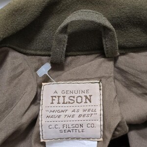 Giacca da caccia vintage Filson Tin Cloth, stile 466, finitura ad olio USA, da uomo, taglia XL immagine 20
