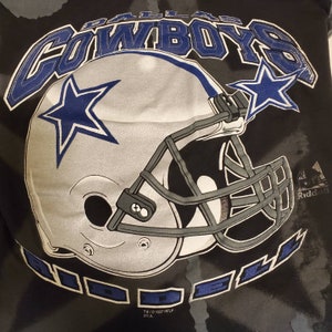 Vintage 1997 Riddell NFL Dallas Cowboys Helmet Graphic Single Stitch T-Shirt Men&#39;s M