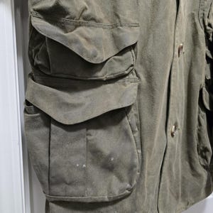 Giacca da caccia vintage Filson Tin Cloth, stile 466, finitura ad olio USA, da uomo, taglia XL immagine 9