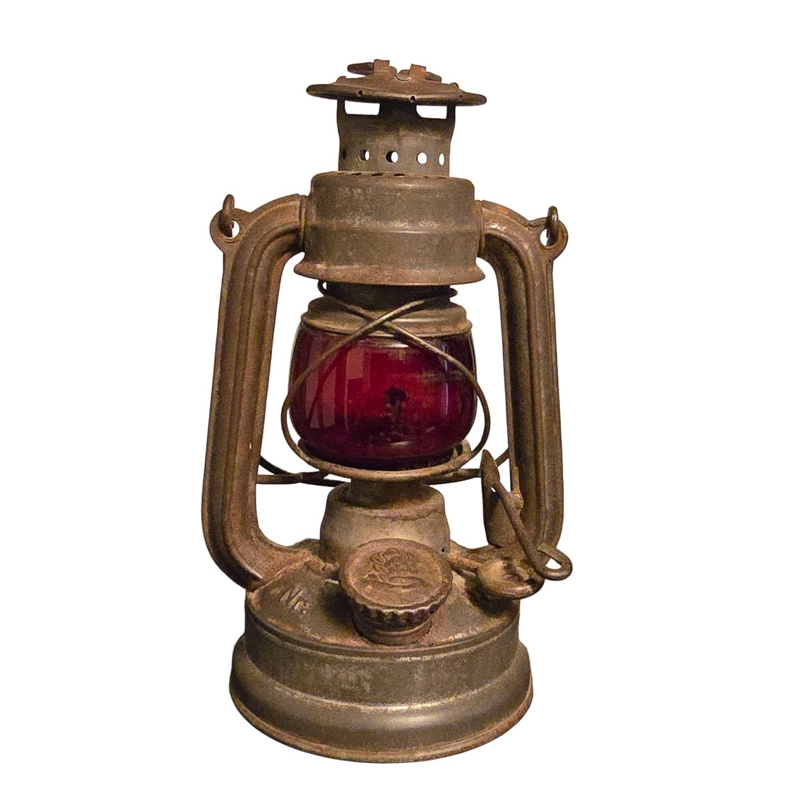 Feuerhand Atom 75 Storm Lantern Germany Schott Jena Ruby Red