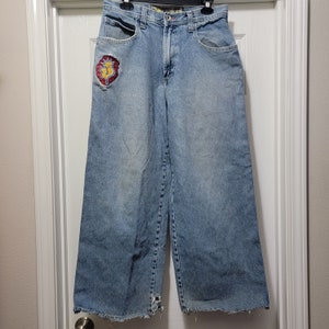 Vintage 90s JNCO Jesters 168 Thrashed Skater Baggy Jeans Men's