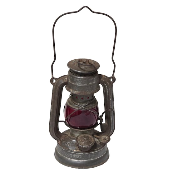 Feuerhand Atom 75 Storm Lantern Germany Schott Jena Ruby Red