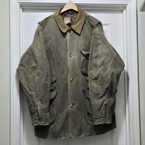 Giacca da caccia vintage Filson Tin Cloth, stile 466, finitura ad olio USA, da uomo, taglia XL immagine 18