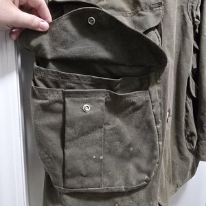 Giacca da caccia vintage Filson Tin Cloth, stile 466, finitura ad olio USA, da uomo, taglia XL immagine 17