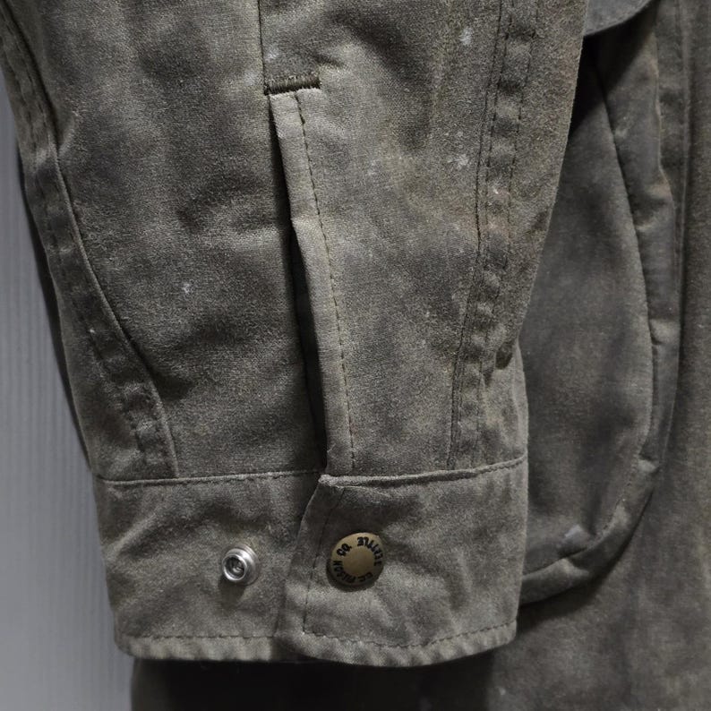 Giacca da caccia vintage Filson Tin Cloth, stile 466, finitura ad olio USA, da uomo, taglia XL immagine 8