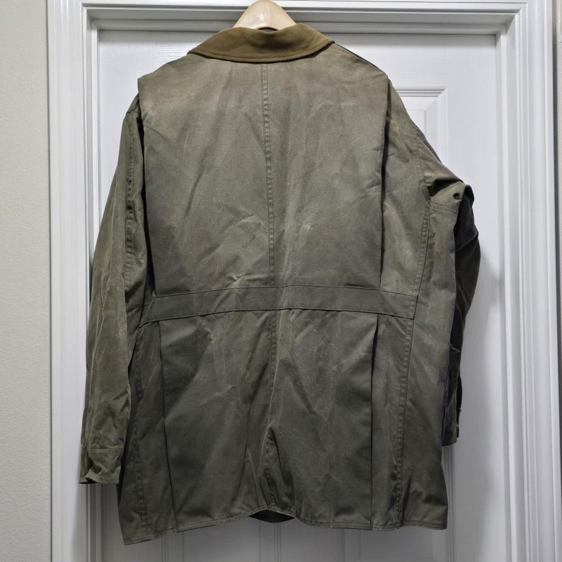 Giacca da caccia vintage Filson Tin Cloth, stile 466, finitura ad olio USA, da uomo, taglia XL immagine 12