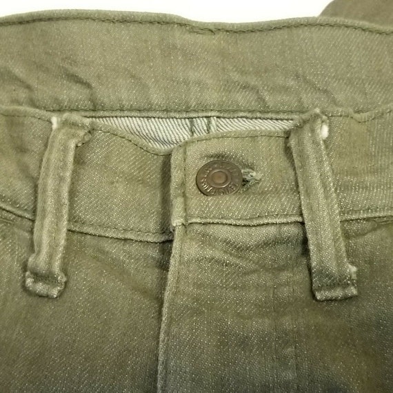 Levi’s 1960s Army Green BIG E Jeans Black / Gold … - image 2